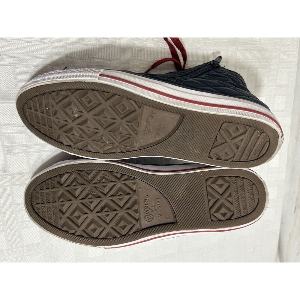 CONVERSE Chuck Taylor SIDE ZIP Blue QUILTED Junior Youth Size 6 Boy Girl Shoe - Picture 13 of 16